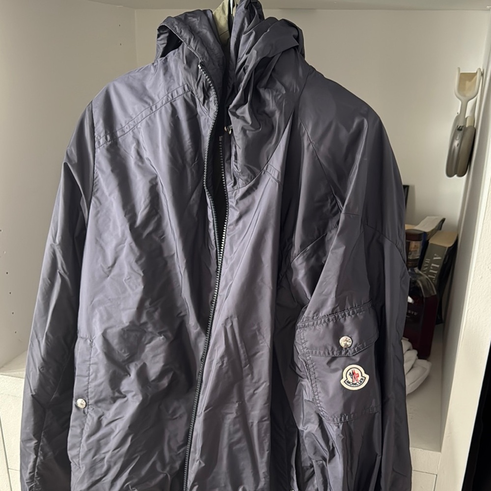 Moncler Men's Navy Rain Jacket